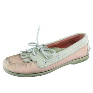 SPERRY  Women Boat Shoe Size 8 Medium Pink‎ Leather Lace Up
